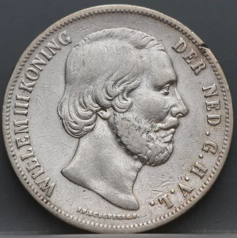 2 1/2 gulden 1854 - rijksdaalder 1854 - Willem 3