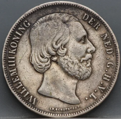 2 1/2 gulden 1859 - rijksdaalder 1859 - Willem 3