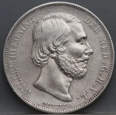 2 1/2 gulden 1872 - rijksdaalder 1872 - Willem 3 voorzijde