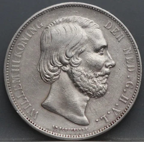 2 1/2 gulden 1872 - rijksdaalder 1872 - Willem 3