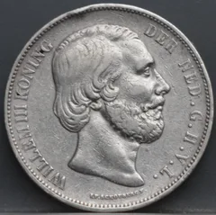 2 1/2 gulden 1872 - rijksdaalder 1872 - Willem 3 voorzijde