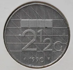 2 1/2 gulden 1990 voorzijde