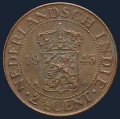 2½ Cent 1945 Nederlands-Indië