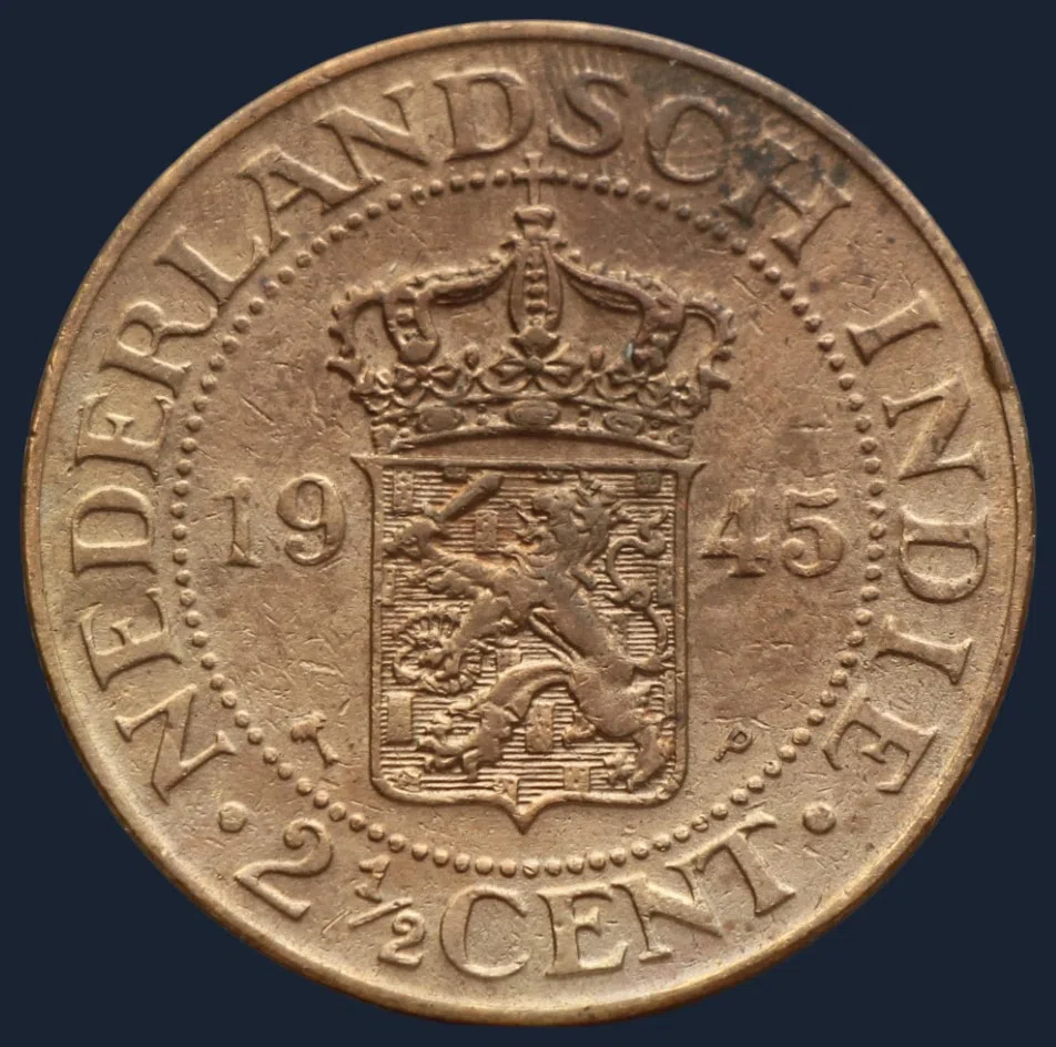 2½ Cent 1945 Nederlands-Indië