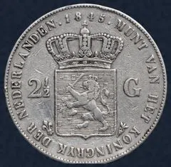 2½ Gulden 1845 Willem II Rijksdaalder