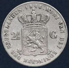 2½ Gulden 1846 Willem II (fleur de lis)