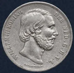 2½ Gulden 1851 Willem III type 1 met punt