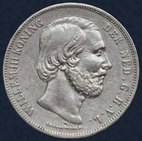 2½ Gulden 1851 Willem III type 1 met punt