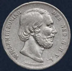 2½ gulden 1851 Willem III type 1 - met punt