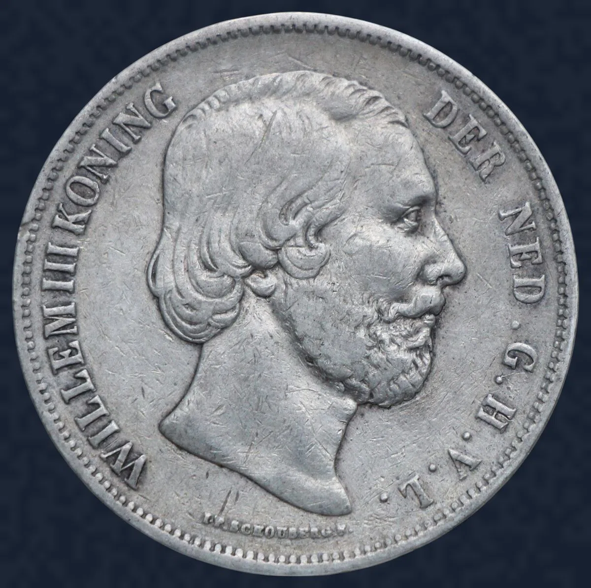 2½ Gulden 1852 Willem III type 1 met punt
