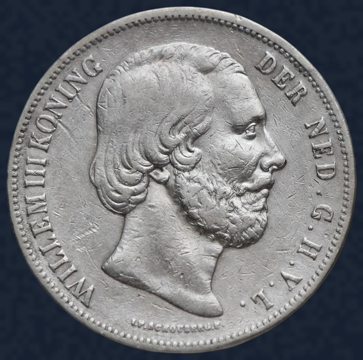 2½ Gulden 1852 Willem III type 1 met punt