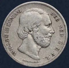 2½ Gulden 1852 Willem III type 1 met punt
