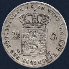 2½ Gulden 1852 Willem III type 1 met punt