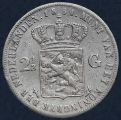 2½ Gulden 1854 Willem III Utrecht