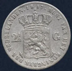 2½ Gulden 1857 Willem III - rijksdaalder 1857