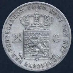 2½ Gulden 1858 Willem III
