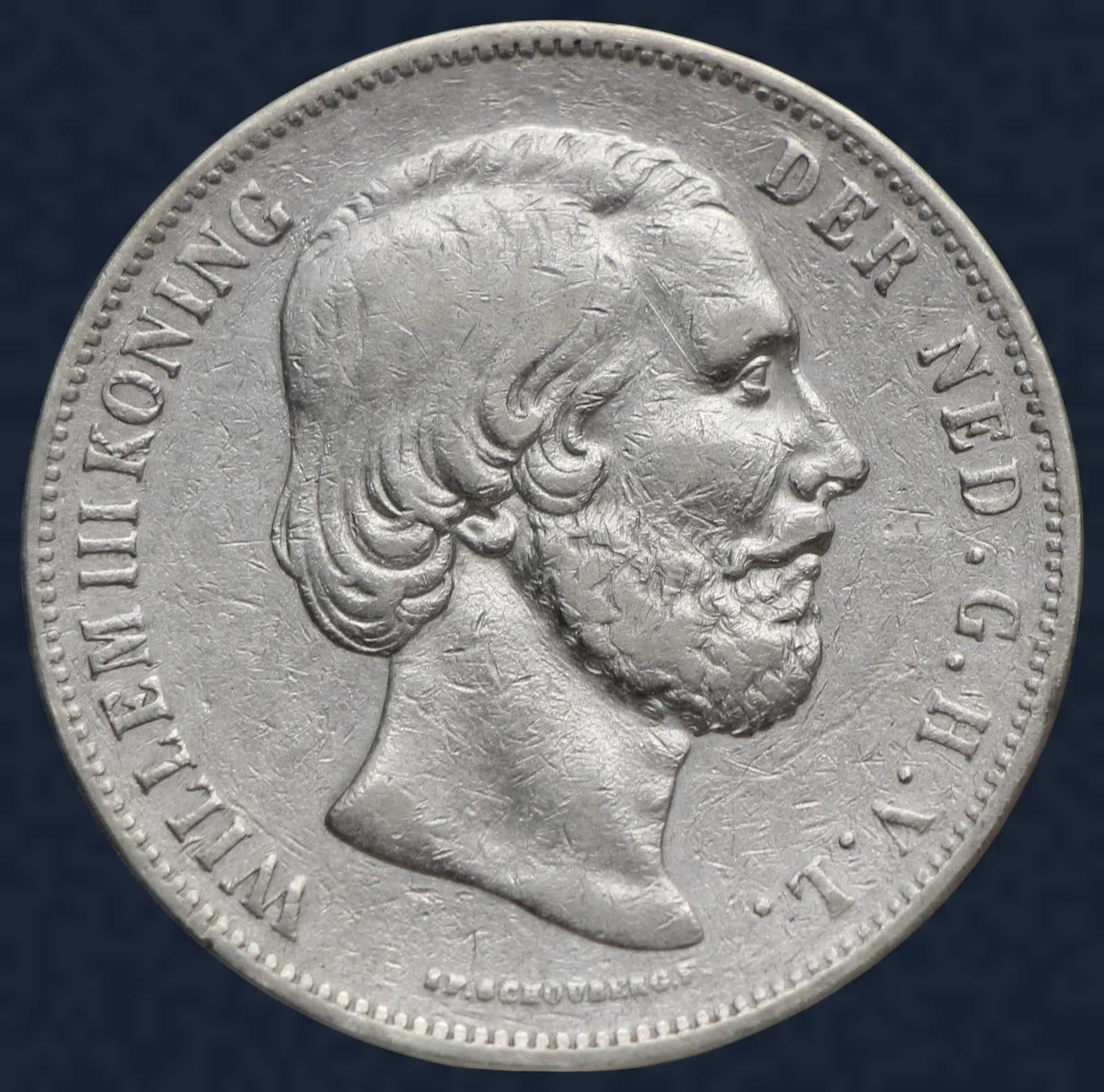 2½ Gulden 1862 B Willem III - zonder punt