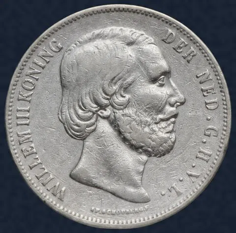 2½ Gulden 1862 B Willem III - zonder punt