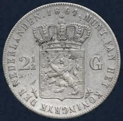 2½ Gulden 1864 B Willem III
