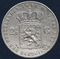 2½ Gulden 1864 Willem III