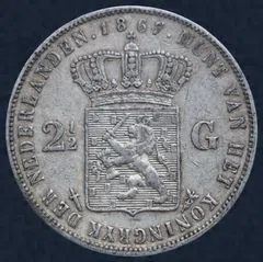 2½ Gulden 1867 Willem III - rijksdaalder 1867