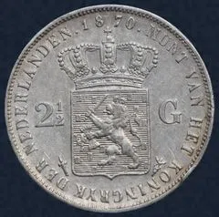 2½ Gulden 1870 Willem III - rijksdaalder 1870