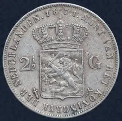 2½ Gulden 1871 Willem III - rijksdaalder 1871
