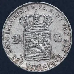 2½ Gulden 1872 Willem III - rijksdaalder 1872