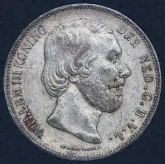 2½ Gulden 1874 Willem IIIn (klaverblad)