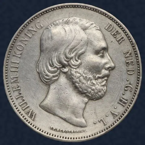 2½ Gulden 1874 Willem III (klaverblad)