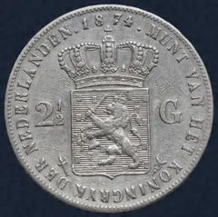2½ Gulden 1874 Willem III (zwaard)