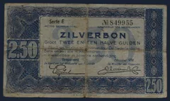 2½ Gulden Zilverbon 1938
