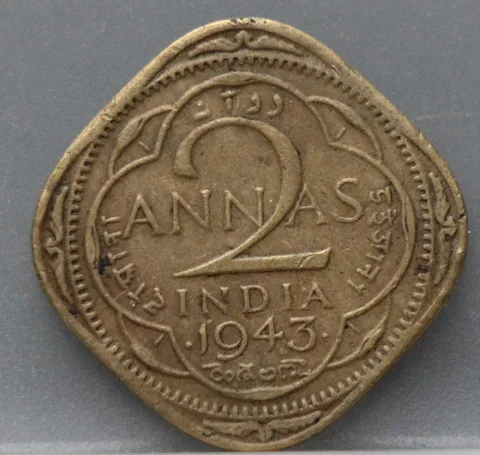 2 Annas 1943 Brits-India