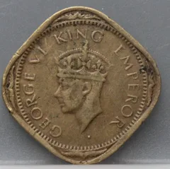 2 Annas 1943 Brits-India achterzijde