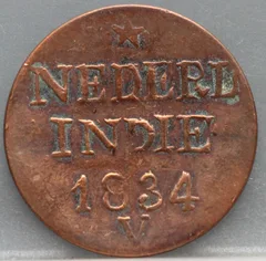 2 Cent 1834 V — Nederlands-Indië voorzijde