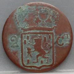 2 Cent 1834 V — Nederlands-Indië achterzijde
