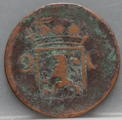 2 Cent 1837 J — Nederlands-Indië achterzijde
