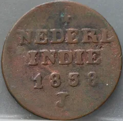 2 Cent 1838 J – Nederlands-Indië – Koper voorzijde