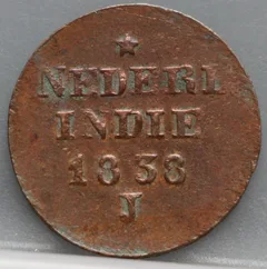 2 Cent 1838 J – Nederlands-Indië – Koper voorzijde