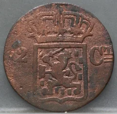 2 Cent 1839 J — Nederlands-Indië Koper achterzijde