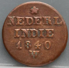 2 Cent 1840 W — Nederlands-Indië Koper voorzijde
