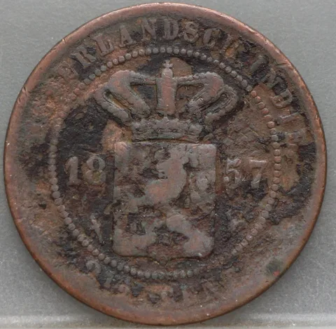 2½ Cent 1857 Nederlands-Indië — Koper