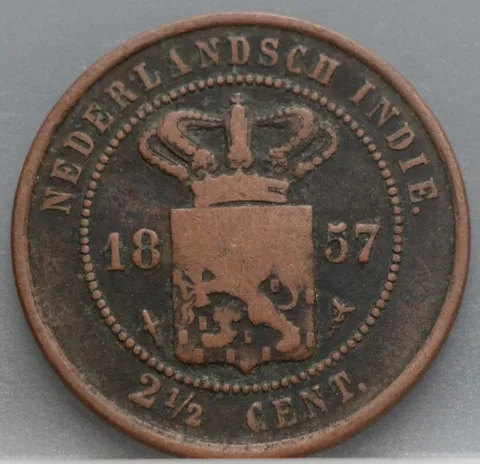 2½ Cent 1857 Nederlands-Indië — Koper