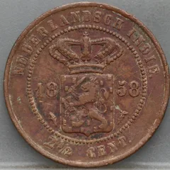 2½ Cent 1858 Nederlands-Indië — Koper voorzijde