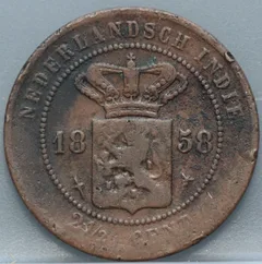 2½ Cent 1858 Nederlands-Indië — Koper voorzijde
