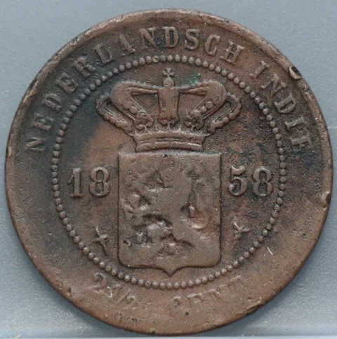 2½ Cent 1858 Nederlands-Indië — Koper