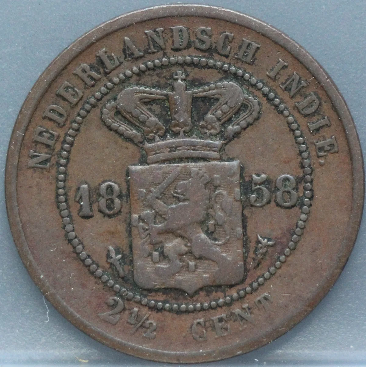 2½ Cent 1858 Nederlands-Indië — Koper voorzijde