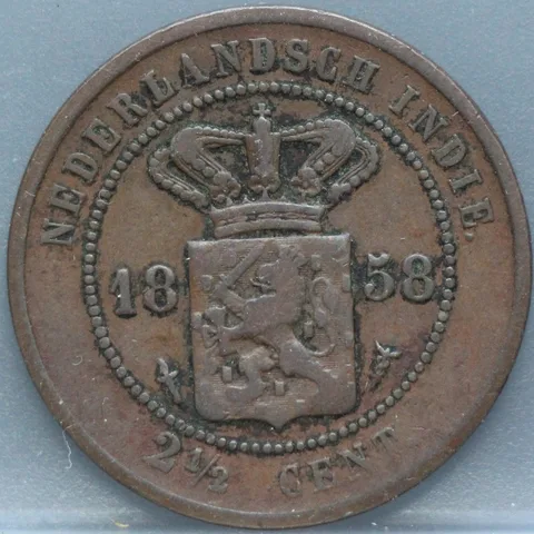 2½ Cent 1858 Nederlands-Indië — Koper