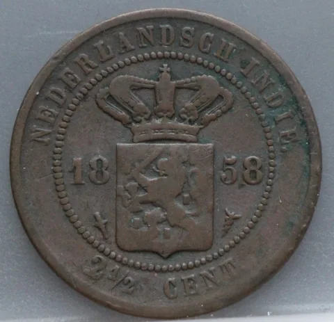2½ Cent 1858 Nederlands-Indië — Koper