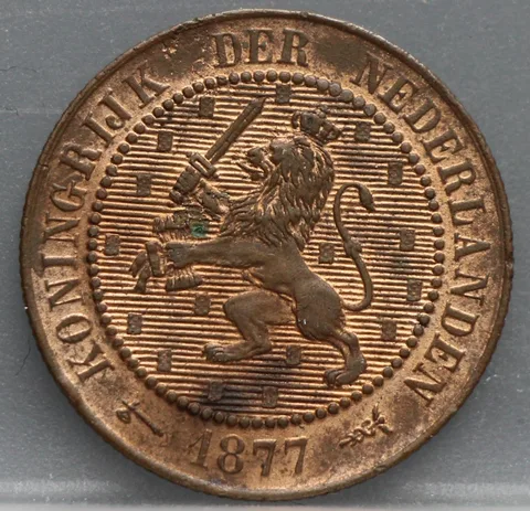 2½ Cent 1877 — Bronzen Halve Stuiver